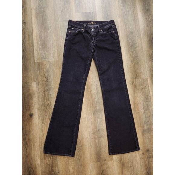 7 for all mankind corduroy Flare womens Pants size 30x33 Made in USA brown - Picture 1 of 7